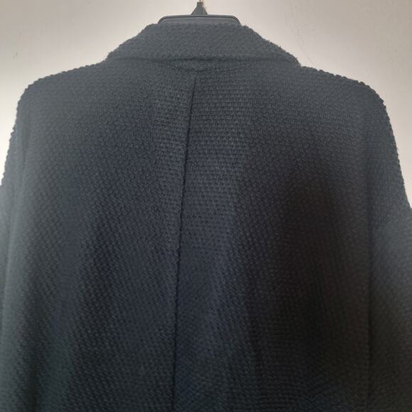 Marine Layer Knit Open Front Cardigan Sz Large Birdseye Textured Coat Longline - Picture 9 of 14